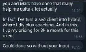 Repricing a client to $3K/month