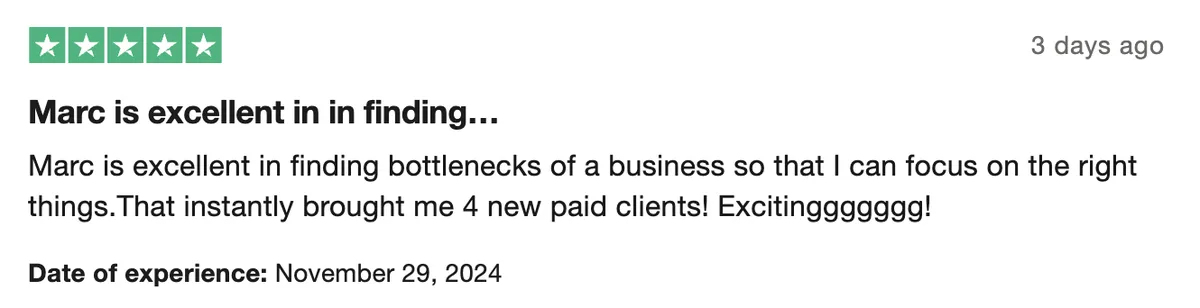 Fixing one bottleneck brought in 4 new paid clients